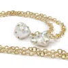 German Kabirski Women's Gold / Green / White Cadena Baroque Pearl & Peridot Necklace In Multi