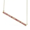 German Kabirski Women's Gold / Pink / Red Lithos Gold-plated Sterling Silver Necklace With Natural Raw Rubies In Multi