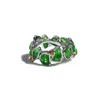 German Kabirski Women's Green / Silver Delos Tsavorite And Peridot Ring In Multi