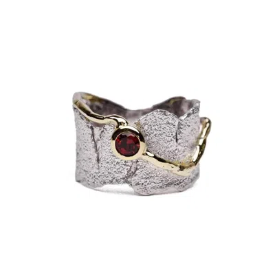 German Kabirski Women's Pink / Red / Silver Revele Garnet Ring In Multi