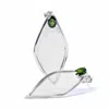 German Kabirski Women's Silver / Green Liora Asymmetric Sterling Silver & Titanium Mesh Earrings With Oval Cut Chrom