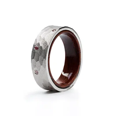 German Kabirski Women's Silver Nuptia Wedding Ring With Mixed Sapphires