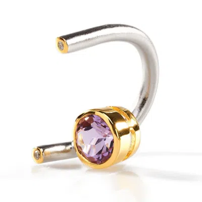 German Kabirski Women's Silver / Pink / Purple Gilda Amethyst Ring
