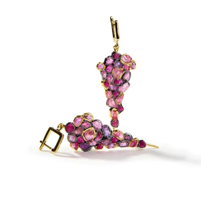 German Kabirski Women's Skye Rough Pink Sapphire & Ruby Earrings