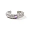 German Kabirski Women's White / Silver Cleo Amethyst Bangle In Multi