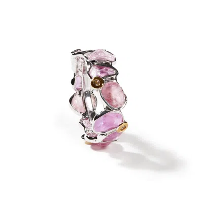 German Kabirski Women's White / Silver / Yellow Delos Fancy Sapphire & White Topaz Ring In Multi