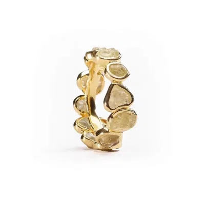 German Kabirski Women's Yellow Livia Rough Chrysoberyl Ring