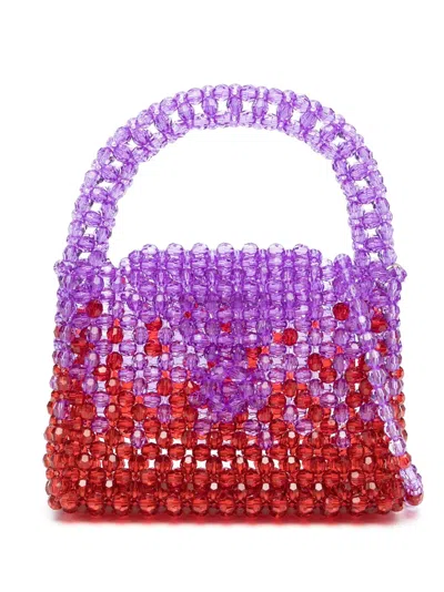Germanier Bead-embellished Tote Bag In Red
