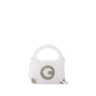 Germanier Beaded Bag - Beads - Transparent And Silver In White