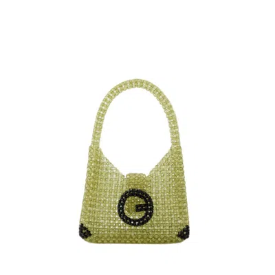 Germanier Beaded Hobo Bag - Beads - Green/black In White