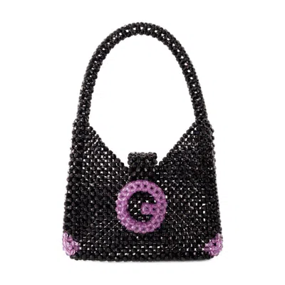 Germanier Beaded Hobo Bag In Black