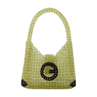Germanier Beaded Hobo Bag In Green