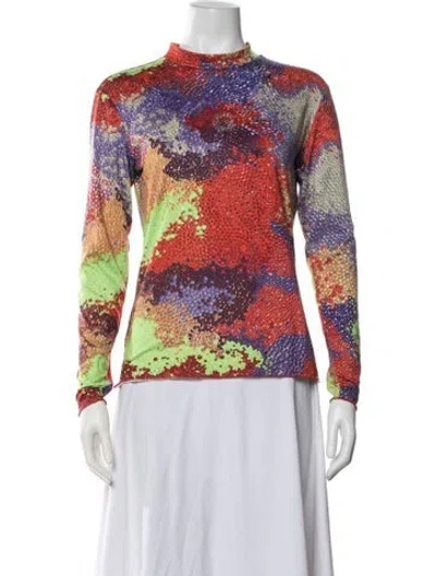 Pre-owned Germanier Nylon Patterned Top In Multicolor