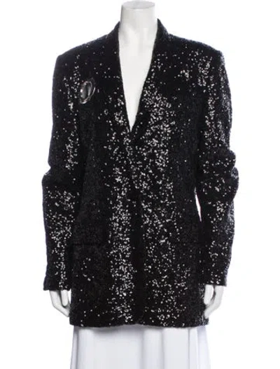 Pre-owned Germanier Patterned Blazer In Black