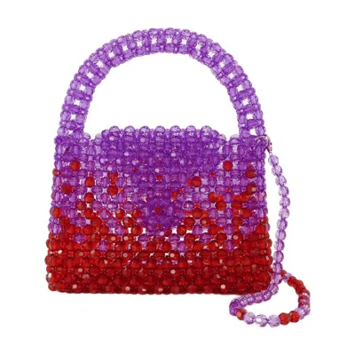Germanier Ss23 Bg01 Hobo Bag Gernier Purple/red Pearl In 多色的