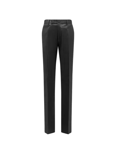 Germano 1952 Berlin Fit Pleated Trousers In Black
