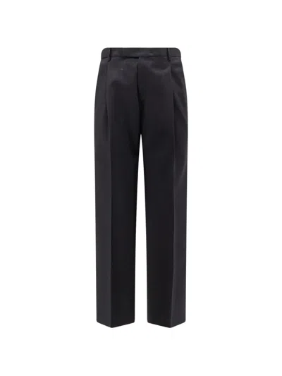 Germano 1952 Berlin Fit Pleated Trousers In Black