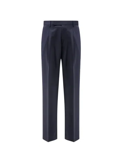 Germano 1952 Berlin Fit Pleated Trousers In Blue