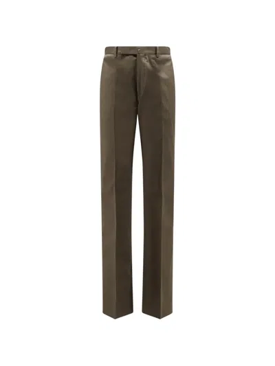 Germano 1952 Milan Fit Cotton Trousers In Brown