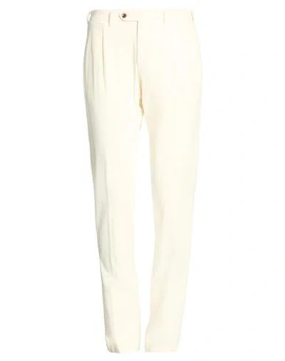 Germano Man Pants Cream Size 30 Synthetic Fibers In White