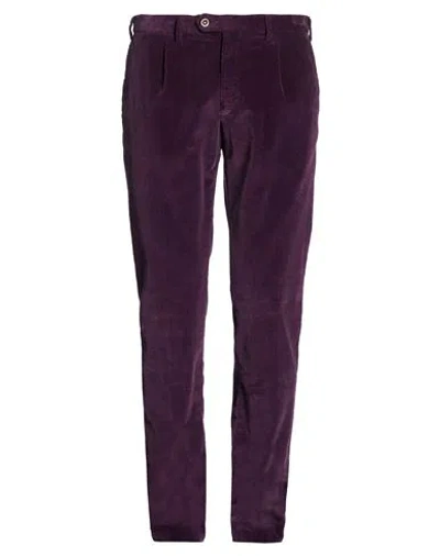 Germano Man Pants Dark Purple Size 34 Synthetic Fibers