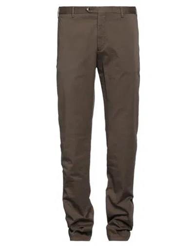 Germano Man Pants Khaki Size 38 Cotton, Elastane In Beige