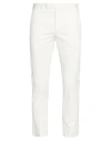 Germano Man Pants White Size 36 Cotton, Elastane In White