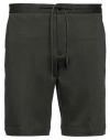 Germano Man Shorts & Bermuda Shorts Dark Green Size 40 Cotton, Polyamide