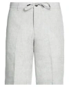Germano Man Shorts & Bermuda Shorts Light Grey Size 36 Linen