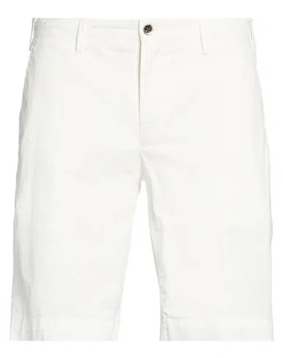Germano Man Shorts & Bermuda Shorts White Size 36 Cotton, Elastane
