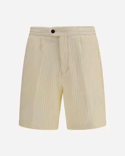 Germano Textured Shorts In White