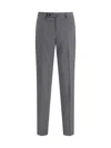 Germano Tailored Virgin Wool Pants In Gray