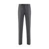Germano Tailored Virgin Wool Pants In Brown