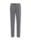 Germano Tailored Virgin Wool Pants In Gray