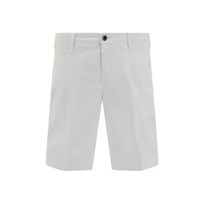 Germano White Cotton Bermuda Shorts