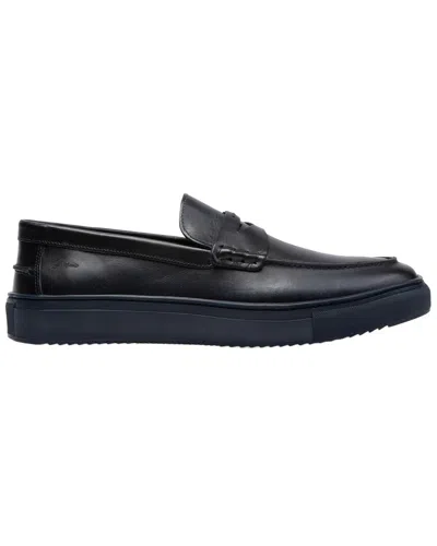 Gernie 22's Leather Penny Loafer In Blue