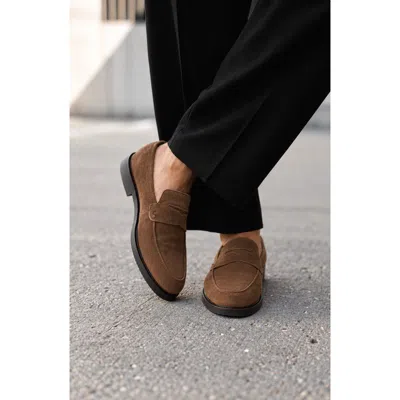 Gernie 24 Leather Penny Loafer In Brown