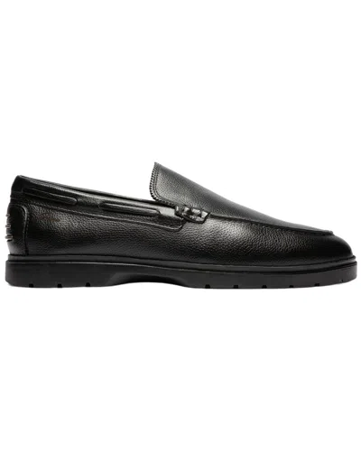 Gernie 28's Leather Venitian Loafer In Black Grainy