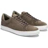 Gernie Elastic Lace Leather Sneaker In Gray