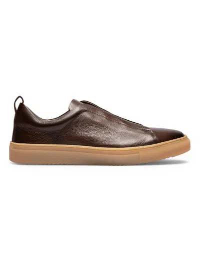 Gernie Nyc Men's 33's Slip On Leather Sneakers In Brown