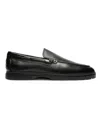 Gernie Nyc Men's Textured Leather Mocassin Loafers In Black