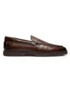 Gernie Nyc Men's Apron Toe Leather Loafers In Brown