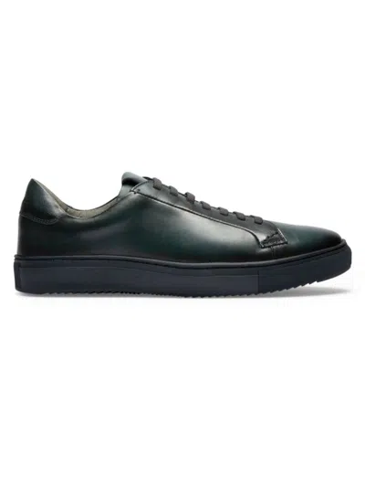 Gernie Nyc Men's Leather Laceless Low-top Sneakers In Green