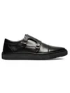 Gernie Nyc Men's Leather Monk Strap Sneakers In Black