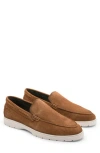Gernie Venetian Low Top Loafer In Tan Suade