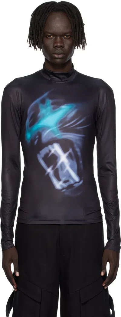 Gerrit Jacob ブラック ハイネック トップス In Multi