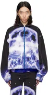 Gerrit Jacob Black Oversized Denim Jacket In Black/blue