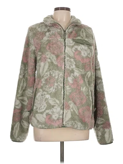 Pre-owned Gerry Faux Fur Jacket In Green