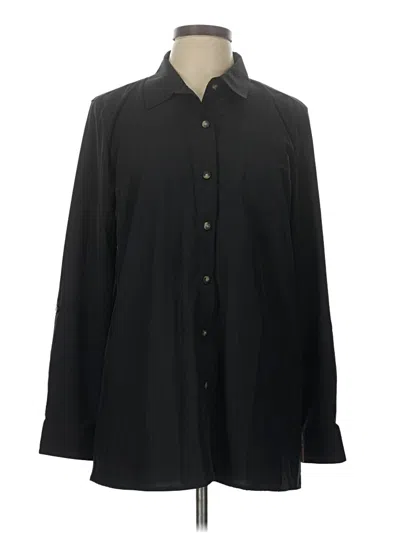 Pre-owned Gerry Long Sleeve Blouse In Black