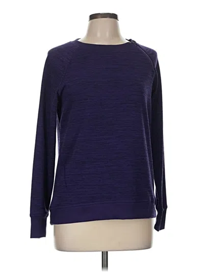 Pre-owned Gerry Long Sleeve Top Purple Crew Neck Tops